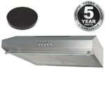 SIA 50cm Stainless Steel Slimline Visor Cooker Hood Extractor Fan & Filter