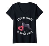 Womens Stealing Hearts Blasting Farts Kerry Blue Terrier Valentines V-Neck T-Shirt