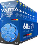 VARTA Piles auditives type 675, bleu, lot de 60, Power on Demand batteries pour Amplificateur Appareil Auditif, pour Aide Auditive, Made in Germany [Exclusif sur Amazon]