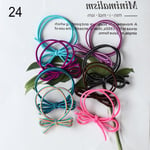 2 Pcs Candy Color Hairband Elastic Hair Rope Ponytail Holder 2pcs Random 24
