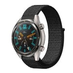 Huawei Watch GT / Watch 2 Pro / Watch Magic 22mm klockband av nylon - Svart
