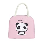 QXuan Insulated Lunch Bags Small for Women Work School Kids Students Packed Lunch Sandwich Food Cold Bag Tote Cool Bag Reusable Foil Fabric Picnic Lunch Box Organizer (Panda)