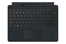 Microsoft Surface Pro Signature Keyboard - tastatur - med touchpad, accelerometer, Surface Slim Pen 2 opbevaring og opladningsbakke - QWERTY - engelsk - sort - med Slim Pen 2