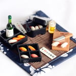 1:12 Miniature Picnic Lunch Box Japanese Style Sushi Dollhou A1