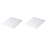 CURVER Tapis d'Evier de Cuisine- Protection contre les rayures - Fond d'évier - Antiglisse - 31,5 x 26 x 0,5 cm - Blanc (Lot de 2)