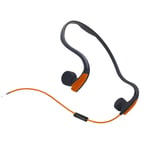 YODZ Wired Bone Conduction Headphones (3.5Mm), Outdoor Sports Open-Ear Earphone Noise Reduction Headset with Mic, for Running, Sports, Fitness,Orange