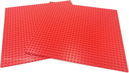 LEGO RED BASEPLATE x2 (Base Plate Board) 32x32 Pin 10 " x 10 " - BRAND NEW
