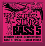 5-kielisen bassokitaran kielisarja Ernie Ball Super Slinky