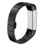 Fitbit Alta HR Steel Link Bracelet Stainless Strap Black