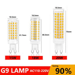 G9 led 5W 9W 12W 15W 20W AC110V 220V led-lampa Led-lampa SMD 2835 3014 LED g9-ljus Byt ut 30/40W halogenlampa 9W 220V Warm White