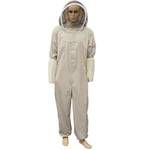 Combinaison d'apiculture respirante, douce et confortable, une piece, douce pour la peau, vetements d'apiculture avec capuche amovible XXL