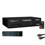 Thomson Pack Récepteur tv Satellite Full hd + Carte d'accès tntsat Câble hdmi - Noir