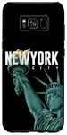 Coque pour Galaxy S8+ Enjoy Cool New York City Statue Of Liberty Skyline Graphic