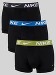 Nike Underwear Mens Trunk 3pk- Multi, Multi, Size Xl, Men