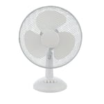 12" Portable Desk Fan | Adjustable Oscillating 3 Speeds Table Fan | Home Office Bedroom Table & Desktop Cooling Fan