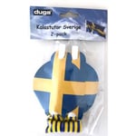 Duga Studenttuta / kalastuta - Blå/gul med flagga 2 pack