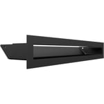 KRATKI Grille de ventilation de cheminée LUFT 6x60 noir Slim