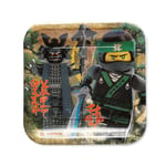 Lego Ninjago Paper Square Party Plates (Pack of 8) SG30893