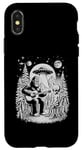 iPhone X/XS Alien Funny Bigfoot Play Guitar with Alien Cute UFO Bigfoot Case
