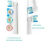 Compatible electric toothbrush heads with Oral b Braun replacement heads 4 Pack