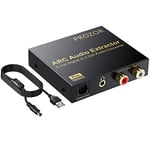 PROZOR Extracteur Audio HDMI 192 KHz DAC Convertisseur Arc Audio Extracteur Audio numérique HDMI vers Audio stéréo analogique RCA L/R coaxial SPDIF et Adaptateur Audio 3,5 mm Arc pour TV