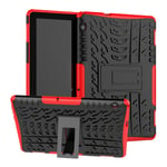 Huaweri MediaPad T5 hybridskal med halkskydd - Röd