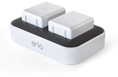 Arlo Certified Accessory | Dual Charging Station, Designed for Arlo Pro 3, Pro 4, Pro 5, Ultra 2, Go 2 Security Cameras, White