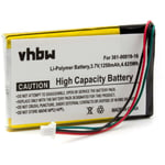 vhbw batterie compatible avec Garmin Nüvi 700, 710, 710T, 750, 760, 760T, 765, 765T, 770 système de navigation GPS (1250mAh, 3,7V, Li-Polymère)