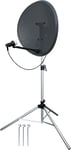 Large Satellite TV Dish Tripod Mount Stand Camping Caravan Sky Freeview + Pegs