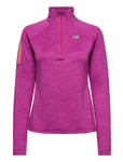 Nb Heat Grid Half Zip Sport Sweat-shirts & Hoodies Fleeces & Midlayers Pink New Balance
