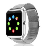 DJG Sports Watch,Steel Belt Smart Watch Bluetooth Sync Step Pedometer Bracelet Call Mobile Phone Smart Watches,Silver