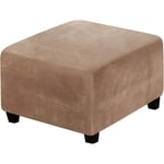 Fyrkantiga fotpallsöverdrag Fyrkantiga cover Förvaringspall Skyddsöverdrag Stretchfotpallsöverdrag med elastisk botten, äkta sammetsplyschtyg,