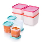 Tupperware Essentials Freezer Mates Food Storage - 8 Piece Set - Organise Freezer Space - Airtight & Frost-free Lid - Durable & Reusable - Easy to Stack - Fast Freezing