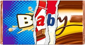 Baby Chocolate Novelty Wrappers Insults Valentines Day Love Gift Present Rude Funny (Chocolate BAR NOT Included)