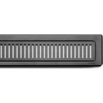 PURUS PVD-behandlat svart rostfritt galler och ram RIB 1000mm