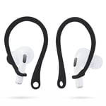 Amial Europe - Ear Hooks Tips Compatible with AirPods 3 & 2 & 1 & Pro [Covers for Earphones Wireless Bluetooth Anti-Slip] [Outdoor Activities] [TPU Premium Quality] (Black)