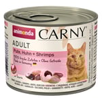 Ekonomipack: animonda Carny Adult 48 x 200 g - Kalkon, kyckling & räkor