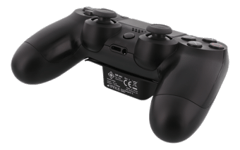 DELTACO GAMING trådlös Qi-receiver till PS4 handkontroll, svart