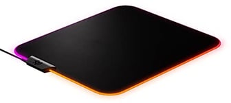 SteelSeries QcK Prism Cloth - Tapis de souris de jeu - Illumination RVB 2 zones - Éclairage d'événement en temps réel - Optimisé pour les capteurs de jeu - Taille M (320x270mm)