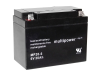 multipower MP20-6 A9621 Blybatteri 6 V 20 Ah Blyfilt (B x H x D) 157 x 125 x 83 mm M5-skruvanslutning Underhållsfritt, låg självurladdning
