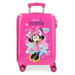 Disney Love Minnie Pink Cabin Suitcase 37x55x20 cm Rigid ABS Combination lock 32 Litre 2.5 Kg 4 Double Wheels Hand Luggage