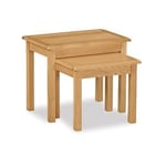 Baysdale Rustic Oak Nest Of 2 Tables / Small Side End Tables / Occasional Units