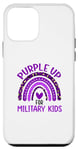 Coque pour iPhone 12 mini Violet arc-en-ciel mignon, pour le mois de l'enfant militaire