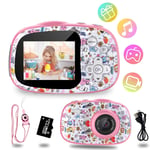 Digital Camera for Children, 2 Inch IPS Kids Digital Cameras, 12MP Rechargeable Video Camcorder Mini Selfie Camera With MP3 MP4 games and 32G SD Card, Birthday Gift for 3-10 Years Girls Boys