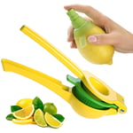 Lemon Squeezer Manual Juicer Lemon Lime Squeezer Citrus Press Lemon Juicer Lime Juicer Manual Handheld Juicer Press for Citrus Lemon Lime (yellow)