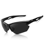 BONDDI Lunette de Soleil Sport Polarisée, Lunettes de Cyclisme Homme Femme pour Cyclisme, Conduite, Golf, Ski, Pêche et Course à Pied avec Protection UV400 et Monture TR90 Incassable