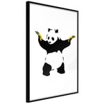 Plakat - Panda with Guns - 20 x 30 cm - Sort ramme
