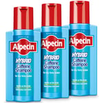 3 X Alpecin Hybrid Caffeine Shampoo 250ml