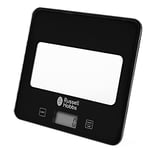 Russell Hobbs RH015711AR Digital Kitchen Scale, 5kg Capacity, Imperial/Metric, Touch Panel, Easy Read, Compact Glass Baking Scales, On/Off Button & Tare, Batteries Included, 5 Year Guarantee, Black