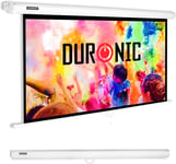 Duronic Projector Screen MPS60 /169 WE, White Pull-Down Projection Screen, Size: